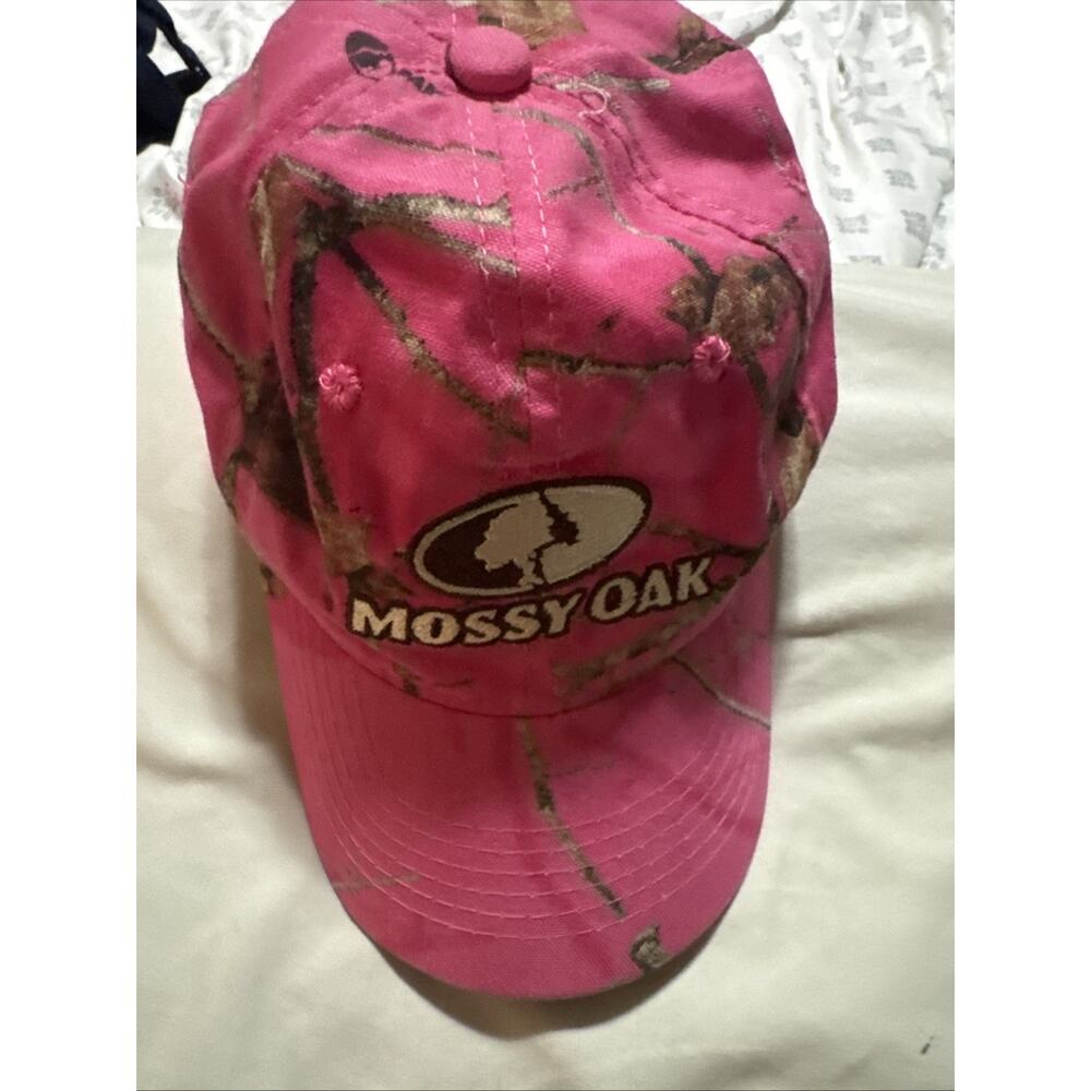 Mossy Oak Pink Camo Baseball Hat Cap Adjustable Strapback Camoflauge